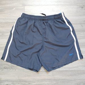 Excellent Used Condition Men's SPEEDO Swim Trunks Blue Stripe Size Extra Large